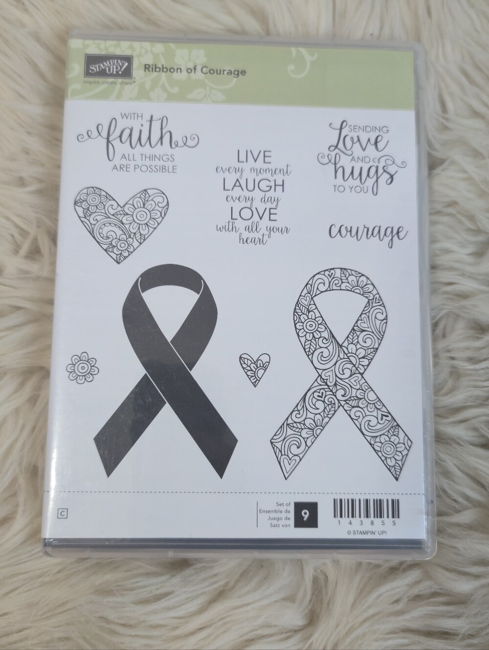 Stampin' Up! Ribbon Of Courage Clear Mount Stamp Set & Dies